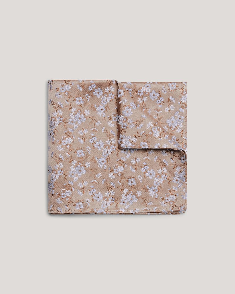 Jacquard Floral Silk Pocket Square